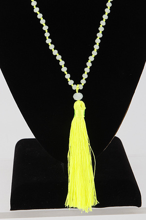 Beaded Necklace With Tassel 6BAG10